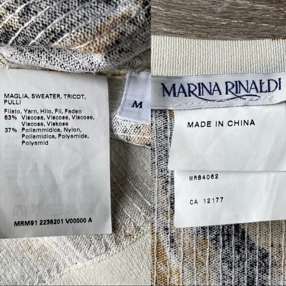 Marina Rinaldi Abstract Sequins Knit Blouse - Picture 16 of 16